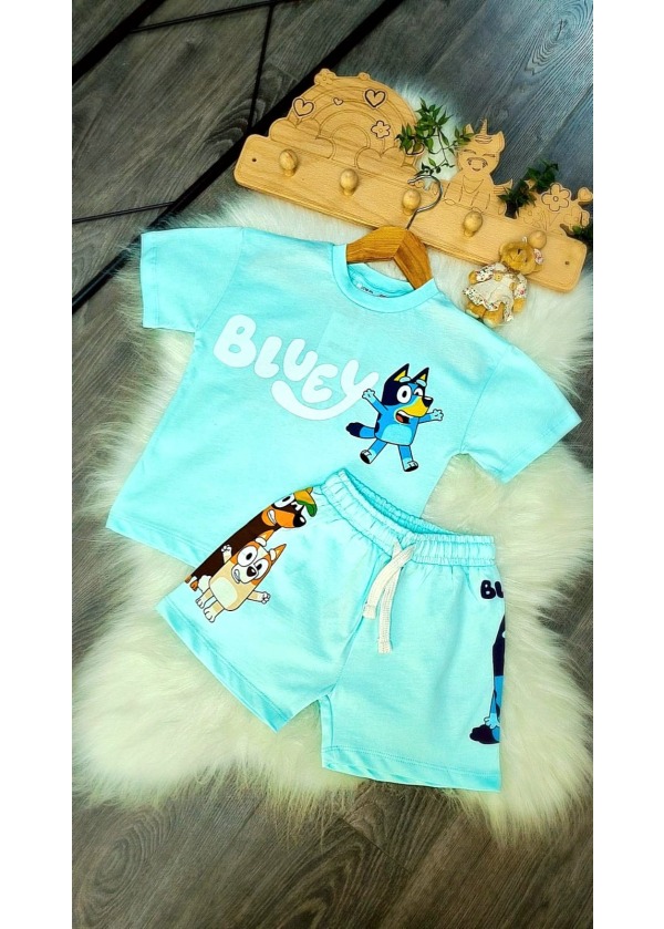 Bluey Orj.Marka Kız Erkek Şortlu Takım