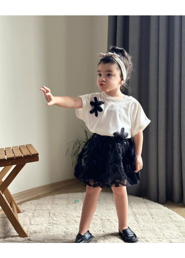 Siyah Zambaklı Etekli Takım