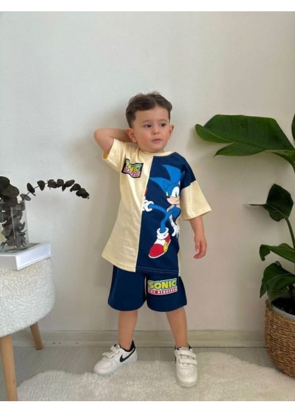 Sonic Erkek Çocuk Şortlu Takım