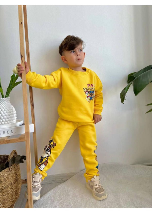 PAW PATROL SARI RENKLİ ERKEK ÇOCUK ALT ÜST EŞOFMAN TAKIM