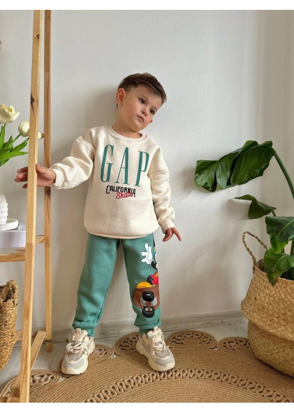 YEŞİL BEYAZ ÇOCUK EŞOFMAN TAKIM