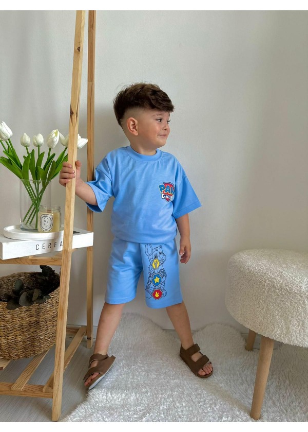 Paw Patrol Mavi Erkek Şortlu Takım