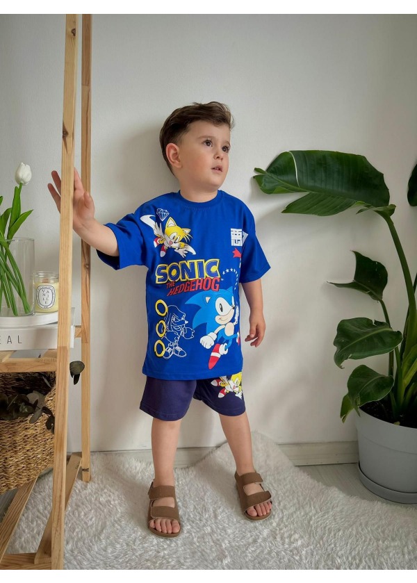 Sonic Erkek Çocuk Şortlu Takım