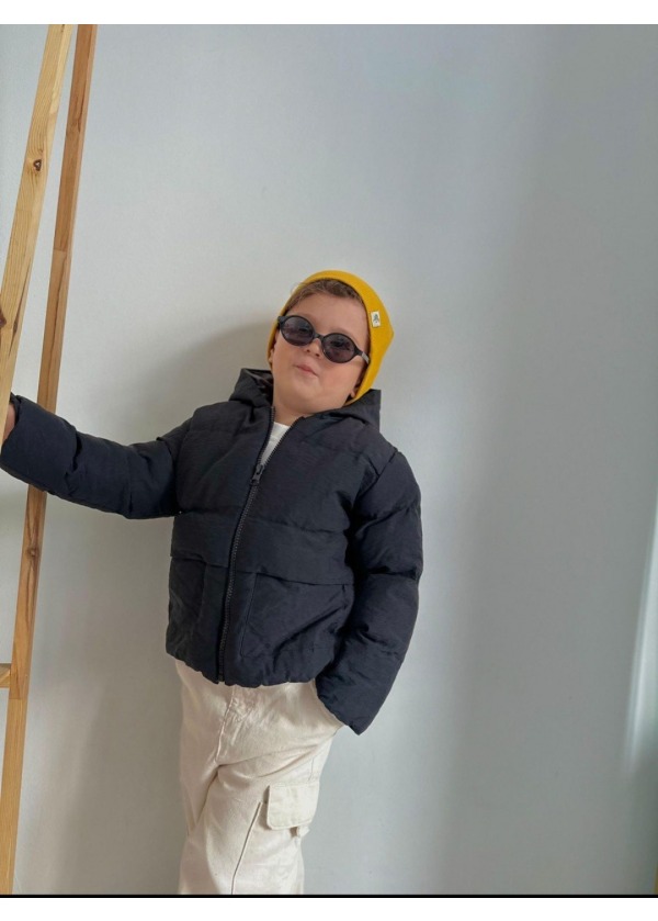 Orjinal Marka Siyah Erkek Çocuk Şişme Mont 