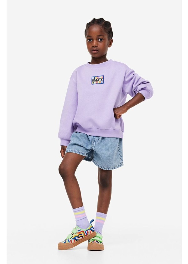 LİLA RENKLİ KIZ ÇOCUK SWEAT KAZAK