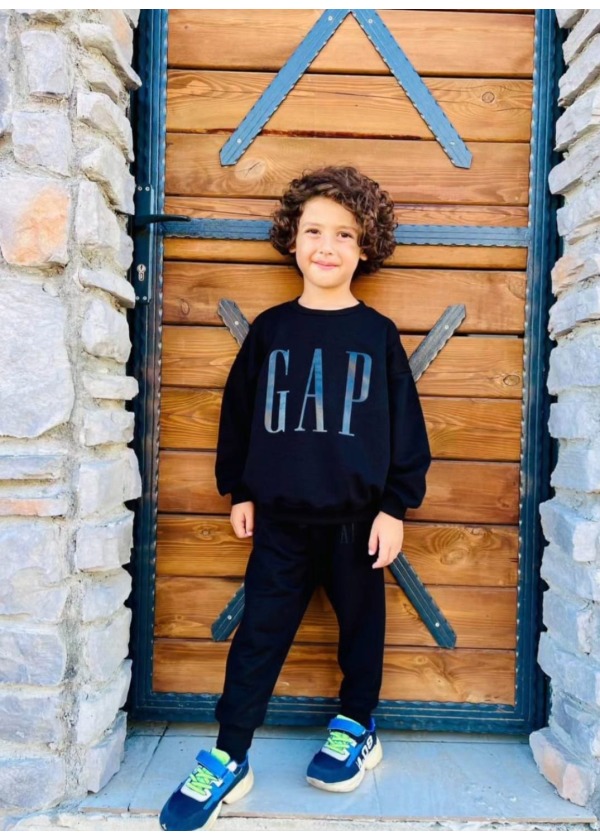 GAP Siyah Eşofman Takım Kız Erkek 2 li